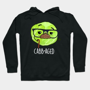 Cabb-aged Funny Old Veggie Cabbage Pun Hoodie